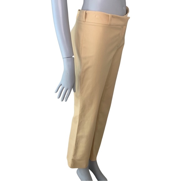 PIAZZA SEMPIONE Made in Italy Chelsea Stretch Cotton Dress Pants Yellow - Picture 9 of 15